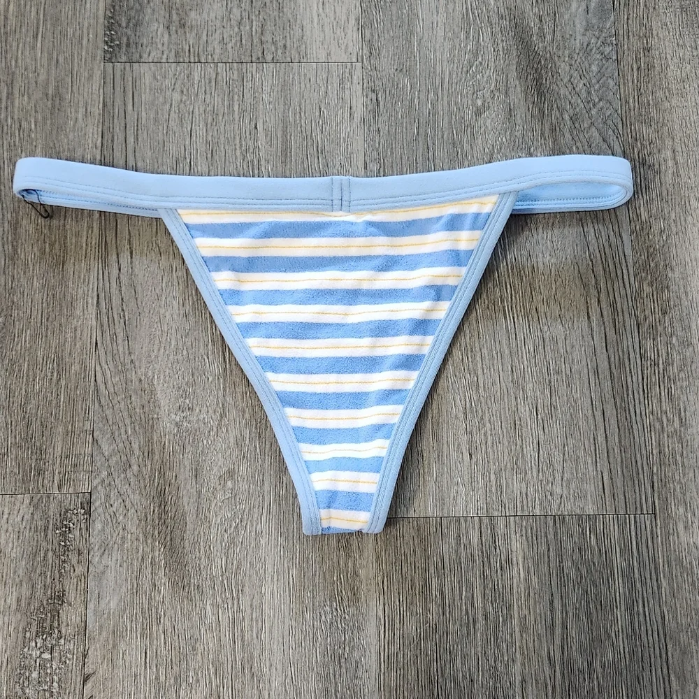 New!Frankie's Bikinis Coke Striped‎ Bikini Bottom